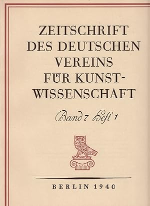 Bild des Verkufers fr Band 7; Heft 1. Zeitschrift des Deutschen Vereins fr Kunstwissenschaft. zum Verkauf von AMAHOFF- Bookstores