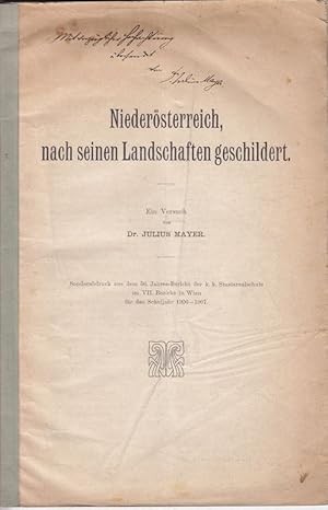 Niederösterreich nach seinen Landschaften geschildert. Ein Versuch.