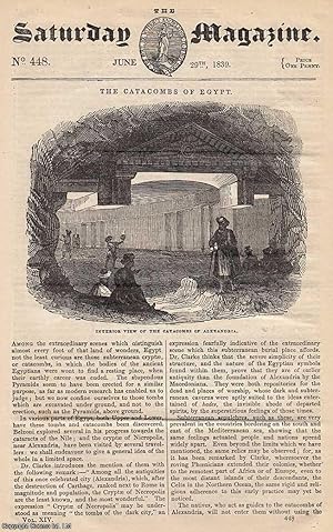 Immagine del venditore per The Catacombs of Egypt; Nicolo Pesce, The Sicilian Diver; Value of Water in Eastern Countries, etc. Issue No. 448. June, 1839. A complete original weekly issue of the Saturday Magazine, 1839. venduto da Cosmo Books