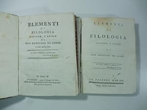 Elementi di filologia italiana e latina di Gio: Agostino De Cosmi