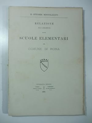 Relazione sull'andamento delle scuole elementari del Comune di Roma