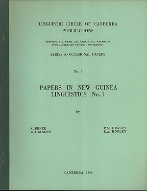 Imagen del vendedor de Papers In New Guinea Linguistics No. 1 (Linguistic Circle of Canberra, Series A - Occasional Papers, 3) a la venta por Masalai Press