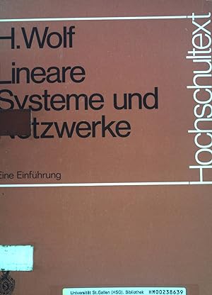 Seller image for Lineare Systeme und Netzwerke : Eine Einfhrung. for sale by books4less (Versandantiquariat Petra Gros GmbH & Co. KG)