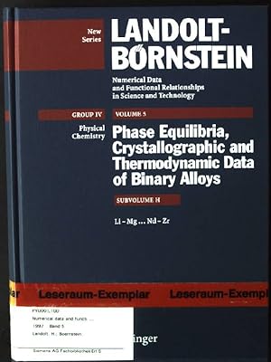 Seller image for Landolt-Brnstein. Group 4 / Physical chemistry; Vol. 5., Phase equilibria, crystallographic and thermodynamic data of binary alloys / Subvol. H., Li - Mg . Nd - Zr for sale by books4less (Versandantiquariat Petra Gros GmbH & Co. KG)