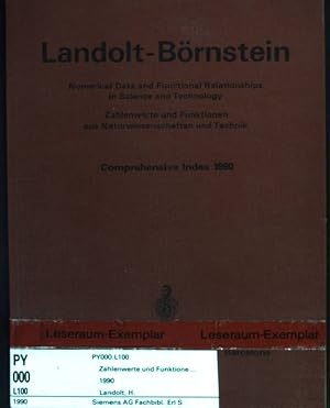 Bild des Verkufers fr Zahlenwerte und Funktionen aus Naturwissenschaften und Technik; Teil: Gesamtregister. 1990. zum Verkauf von books4less (Versandantiquariat Petra Gros GmbH & Co. KG)