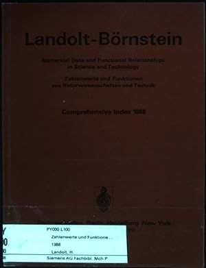 Bild des Verkufers fr Zahlenwerte und Funktionen aus Naturwissenschaften und Technik; Teil: Gesamtregister. 1988. zum Verkauf von books4less (Versandantiquariat Petra Gros GmbH & Co. KG)