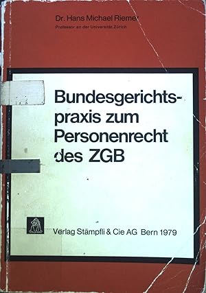 Bild des Verkufers fr Bundesgerichtspraxis zum Personenrecht des ZGB. zum Verkauf von books4less (Versandantiquariat Petra Gros GmbH & Co. KG)