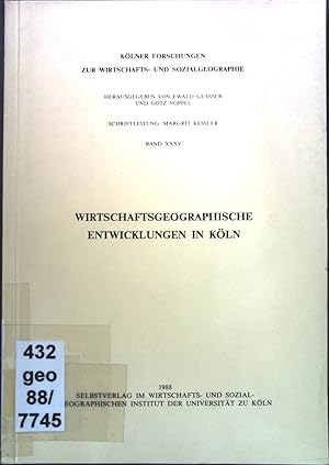 Bild des Verkufers fr Wirtschaftsgeographische Entwicklung in Kln. Klner Forschungen zur Wirtschafts- und Sozialgeographie; Bd. 35. zum Verkauf von books4less (Versandantiquariat Petra Gros GmbH & Co. KG)