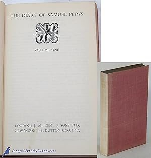 Seller image for The Diary of Samuel Pepys: Volume I only, of two (Everyman's Library #53) for sale by Bluebird Books (RMABA, IOBA)