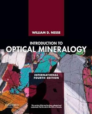 Image du vendeur pour Introduction to Optical Mineralogy mis en vente par GreatBookPrices