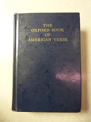 Seller image for The Oxford Book of American Verse. Chosen and with an Introduction. for sale by Antiquariat Bookfarm