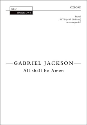 Seller image for All Shall Be Amen: Vocal Score for sale by GreatBookPrices