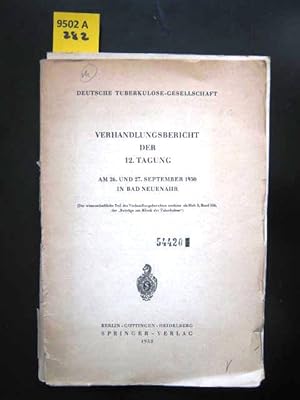 Verhandlungsbericht der 12. Tagung. Am 26. und 27. September 1950 in Bad Neuenahr.