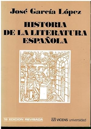 Imagen del vendedor de HISTORIA DE LA LITERATURA ESPAOLA. 20 ed. revisada. a la venta por angeles sancha libros