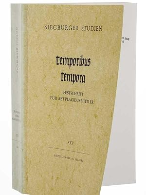 Seller image for Temporibus tempora. Festschrift fr Abt Placidus Mittler. Hrsg. von Mauritius Mittler/ Wolfgang Herborn. for sale by Antiquariat Lehmann-Dronke