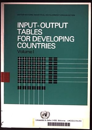 Bild des Verkufers fr Input-Output Tables for Developing Countries, Volume I zum Verkauf von books4less (Versandantiquariat Petra Gros GmbH & Co. KG)