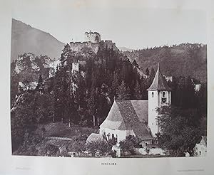 Ruine Klamm. Originalfotografie (Albumin auf Verlagskarton mit gedrucktem Bildtitel u. Verlagsang...