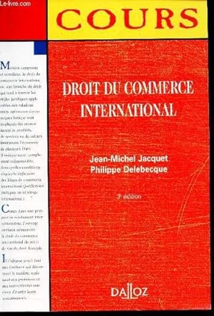 Seller image for DROIT DU COMMERCE INTERNATIONAL. for sale by Le-Livre
