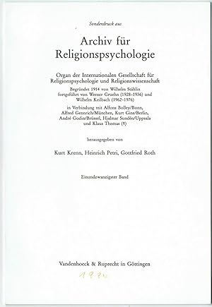 Die soziobiologische Deutung von Religion. (= Sonderdruck aus: Archiv für Religionspsychologie, B...