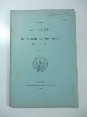 La Chiesa e la storia economica del Medio Evo. Nuovi studi