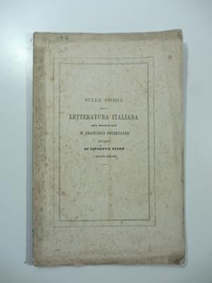 Sulla storia della letteratura italiana del secolo XIX di Francesco Prudenzano. Lettera a Giovann...