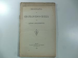 Bild des Verkufers fr Biografia di Gio. Francesco Cecilia zum Verkauf von Coenobium Libreria antiquaria