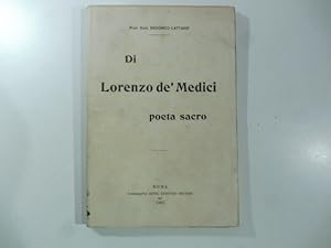 Bild des Verkufers fr Di Lorenzo de' Medici poeta sacro zum Verkauf von Coenobium Libreria antiquaria