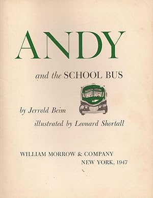 Seller image for Andy and the School Bus for sale by Hedgehog's Whimsey BOOKS etc.