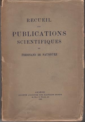 RECUEIL DES PUBLICATIONS SCIENTIFIQUES.