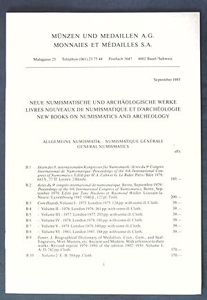 Imagen del vendedor de Neue numismatische und archologische Werke; a la venta por books4less (Versandantiquariat Petra Gros GmbH & Co. KG)