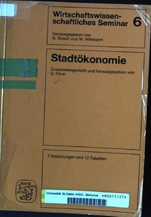 Seller image for Stadtkonomie. Wirtschaftswissenschaftliches Seminar ; 6 for sale by books4less (Versandantiquariat Petra Gros GmbH & Co. KG)