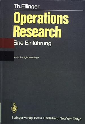 Bild des Verkufers fr Operations-Research. Eine Einfhrung. zum Verkauf von books4less (Versandantiquariat Petra Gros GmbH & Co. KG)