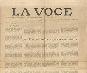 VOCE (LA). Diretta da Giuseppe Prezzolini. Anno IV. 1912. Numeri: 5, 9, 10, 31, 51.