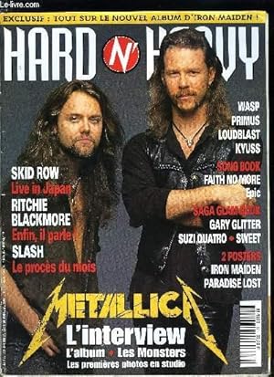 Immagine del venditore per HARD N' HEAVY N 17 - And justice for all : slash, Bathory, Life of agony, Shelter, Primus, W.A.S.P., Ritchie blackmore, Kyuss, Skid Row, Loudblast, Metallica, La saga du hard rock : glam rock story - part II venduto da Le-Livre