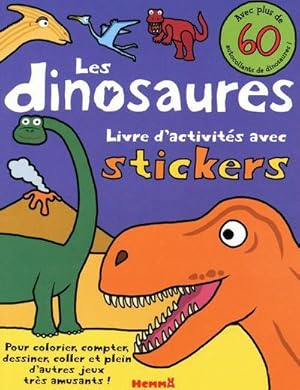 les dinosaures ; livre d'activités avec stickers