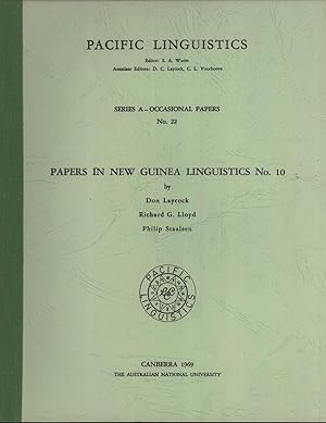 Image du vendeur pour Papers in New Guinea Linguistics No. 10 (Pacific Linguistics, Series A - Occasional Papers, 22) mis en vente par Masalai Press