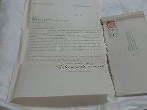 Autograph : Personlicher maschinengeschriebener Brief mit Unterschrift und Kuvert . ( 1968)