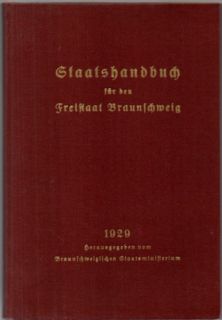 Staatshandbuch für den Freistaat Braunschweig.