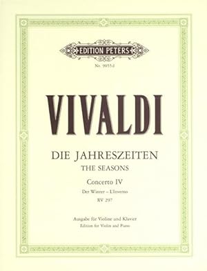 Seller image for VIVALDI - Concierto en Fa menor (RV297) Op.8 n 4 "El Invierno" para Violin y Piano (Urtext)(Kolneder) for sale by Mega Music