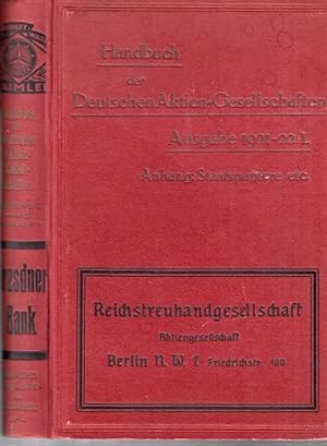 Anhang zum Handbuch der Deutschen Aktien-Gesellschaften enthaltend: Deutsche und ausländische Sta...