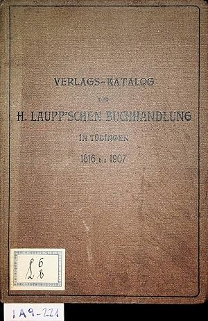 LAUPP' SCHE BUCHHANDLUNG- Verlagskatalog der H. Laupp'schen Buchhandlung (Besitzer: Dr. Paul Sieb...