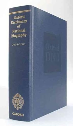 Bild des Verkufers fr Oxford Dictionary of National Biography 2005-2008 zum Verkauf von GreatBookPrices