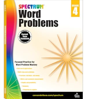Image du vendeur pour Spectrum Word Problems, Grade 4 (Paperback or Softback) mis en vente par BargainBookStores