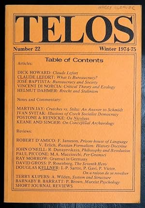 Immagine del venditore per Telos 22 Winter 1974-75 venduto da GuthrieBooks