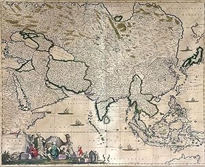 C. 1680 Map of Asia by Frederick De Wit "Accuratissma totius Asia Tabula."