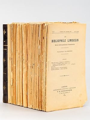 Seller image for Le Bibliophile Limousin , revue bibliographique trimestrielle [ 1893 et 1894 (partiels), 1895  1909 (complet sauf n 1 de 1898) ] for sale by Librairie du Cardinal