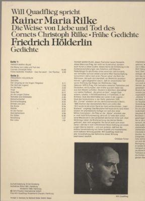 Will Quadflieg spricht Rainer Maria Rilke und Friedrich Hölderlin.
