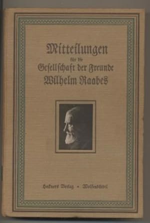 Bild des Verkufers fr Mitteilungen fr die Gesellschaft der Freunde Wilhelm Raabes. Band 5-9. 1915-1919. zum Verkauf von Leonardu