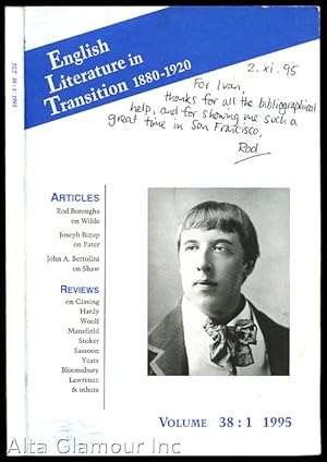 Imagen del vendedor de ENGLISH LITERATURE IN TRANSITION, 1880-1920 Vol. 38, No. 1 a la venta por Alta-Glamour Inc.