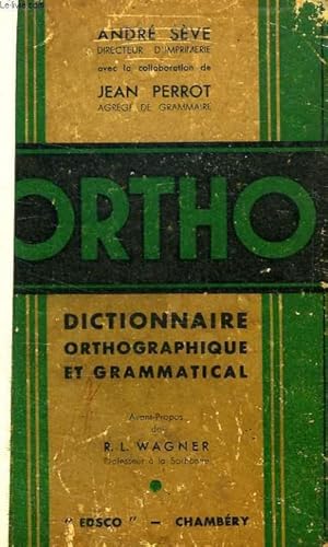 Imagen del vendedor de ORTHO, DICTIONNAIRE ORTHOGRAPHIQUE a la venta por Le-Livre